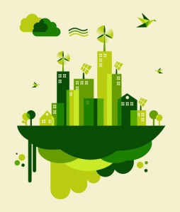 St. Michael, MN Green city concept illustration